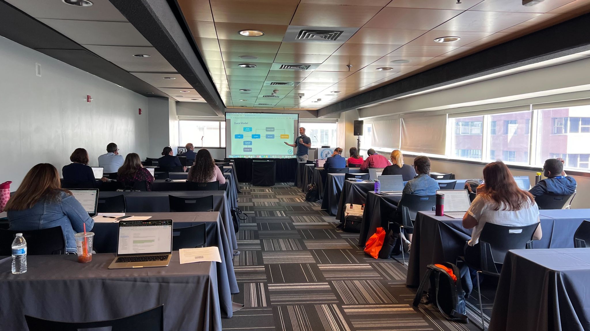 Dan presenting a data model workshop at Northeast Dreamin 2025