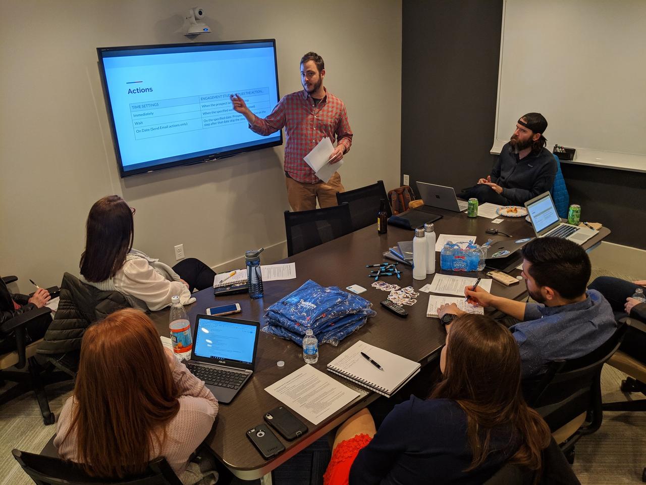 Dan leading a Salesforce user group workshop